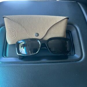Ray-Ban Black Sunglasses with Tan Case